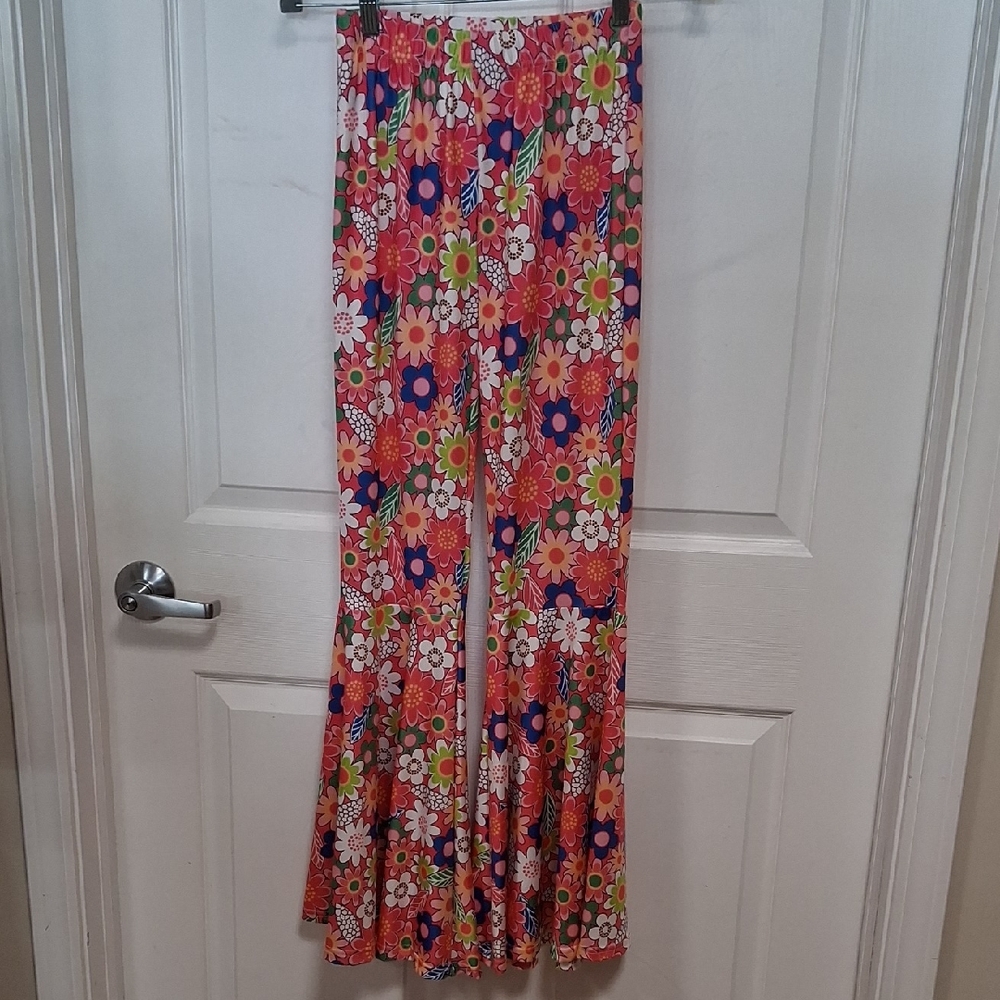 Floral Bell Bottom Pants